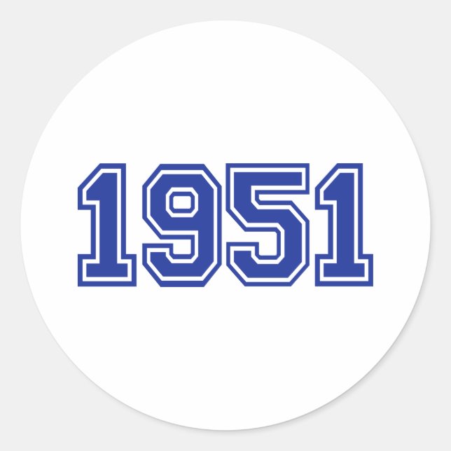 Adesivo Aniversário de 1951 (Frente)