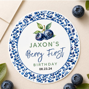 Adesivo Aniversário de 1 ano Berry First Blueberry