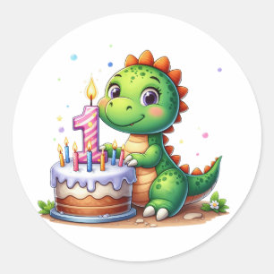 Adesivo Aniversário de 1 ano do Dino