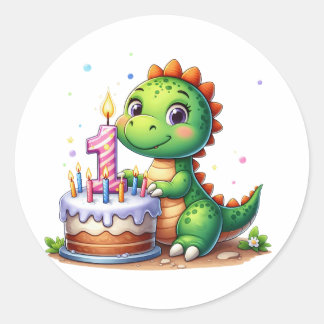 Adesivo Aniversário de 1 ano do Dino