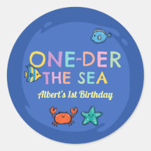 Aniversário de 1 ano Ocean Under the Sea Blue