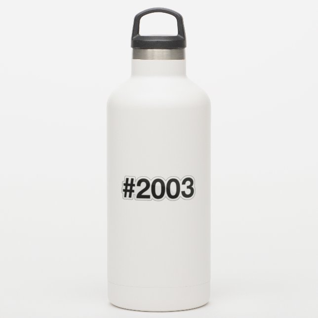 Adesivo Aniversário de 2003 Hashtag 22 (Garrafa d'água)