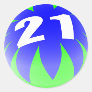 Adesivo Aniversário de 21 anos