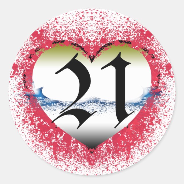 Adesivo Aniversário de 21 anos (Frente)