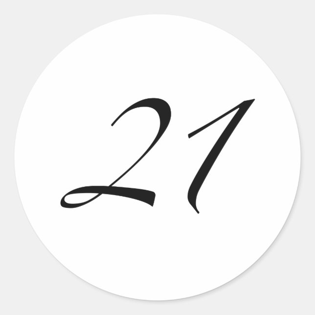 Adesivo Aniversário de 21 anos (Frente)