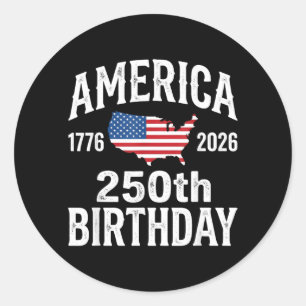 Adesivo Aniversário de 250 anos 250 Anos Americano 1776 20