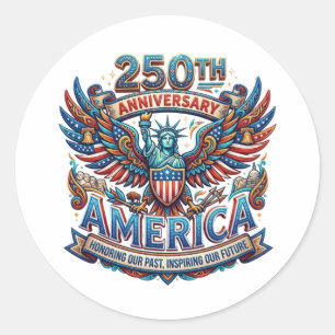 ADESIVO ANIVERSÁRIO DE 250 ANOS AMÉRICA
