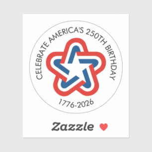 Adesivo Aniversário de 250 anos da América - 1776-2026 Est