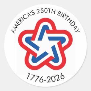Adesivo Aniversário de 250 anos da América 1776-2026 Verme