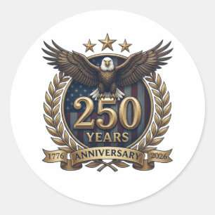 Adesivo Aniversário de 250 Anos da Independência Americana