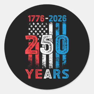 Adesivo Aniversário de 250 anos do Usa 4 de julho 250 anos