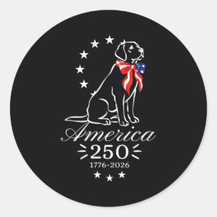 Adesivo aniversário de 250 anos labrador retriever américa