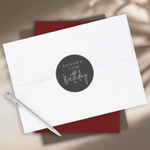 Aniversário de 25 anos Simples Minimalista Preto C