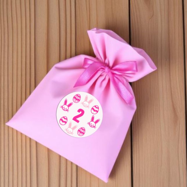 Adesivo Aniversário de 2 anos do Páscoa Rosa (Criador carregado)