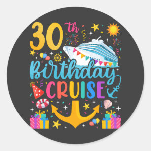 Adesivo aniversário de 30 anos Cruise B Day Party