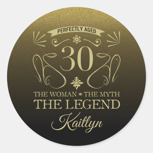 Adesivo Aniversário de 30 anos Feliz e Custa Personalizado (Frente)