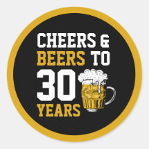 aniversário de 30 anos para saudações e cervejas a