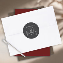 Aniversário de 30 anos Simples Minimalista Preto P