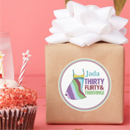 Adesivo aniversário de 30 anos Stickers Trinta e Nojento
