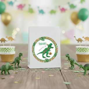 Adesivo aniversário de 3 anos de Dinossauro Três Rex