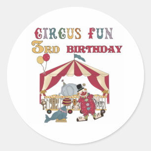 Adesivo Aniversário de 3 anos do circo