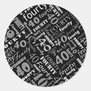 Adesivo aniversário de 40 anos