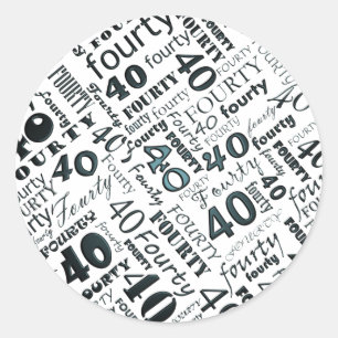 Adesivo aniversário de 40 anos