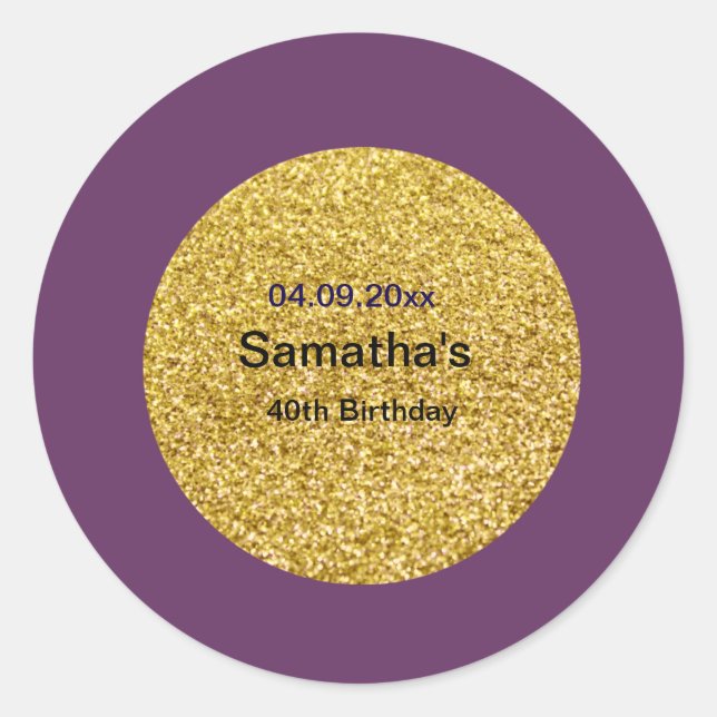 Adesivo aniversário de 40 anos (Frente)