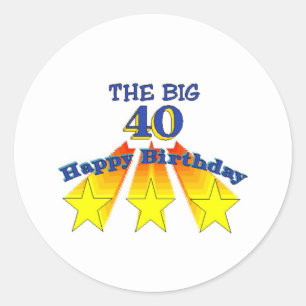 Adesivo aniversário de 40 anos Classic Round Sticker