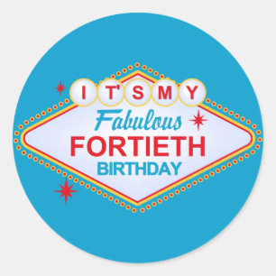 Adesivo Aniversário de 40 anos de Las Vegas