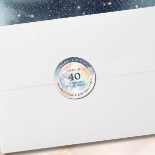 Adesivo Aniversário de 40 anos do Céu Celestial Planeta Te