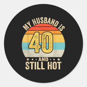 Adesivo Aniversário de 40 anos do marido