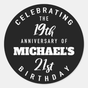 Adesivo Aniversário de 40 anos engraçado personalizado