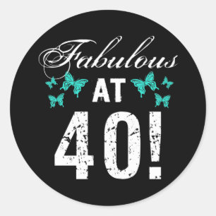 Adesivo Aniversário de 40 anos fabuloso
