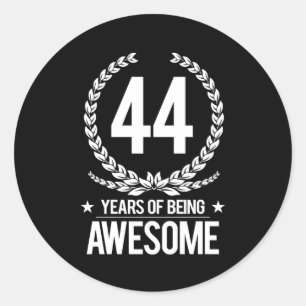 Adesivo Aniversário De 44 (44 Anos De Incrível)
