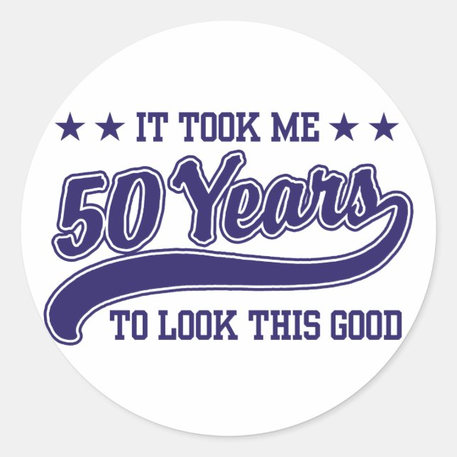 Adesivo Aniversário de 50 anos (Frente)