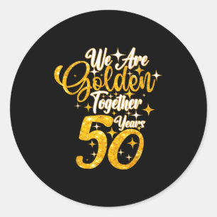 Adesivo aniversário de 50 anos de casamento nós somos ouro