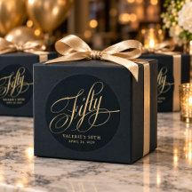 Aniversário de 50 anos em Caligrafia Personalizada