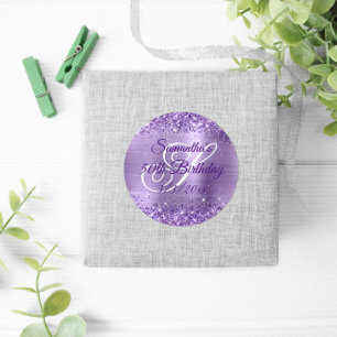 Adesivo Aniversário de 50 anos em Faux Brilho Roxo Claro