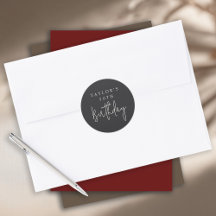 Aniversário de 50 anos Simples Minimalista Preto C