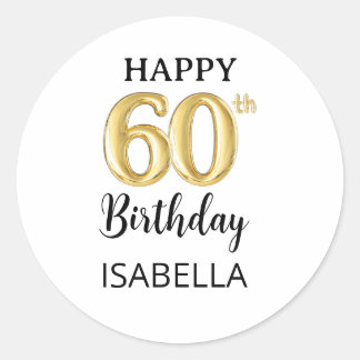 Adesivo Aniversário de 60 anos Personalizado