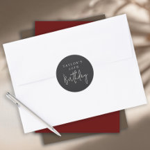 Aniversário de 60 anos Simples Minimalista Preto P