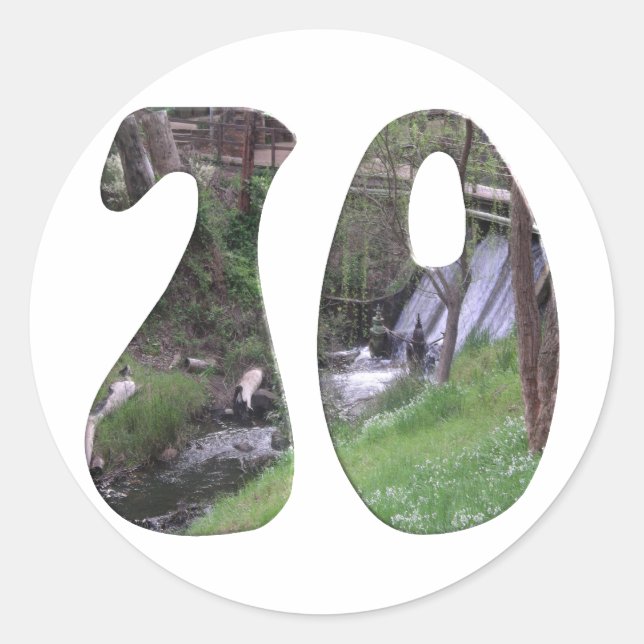 Adesivo Aniversário de 70 anos (Frente)