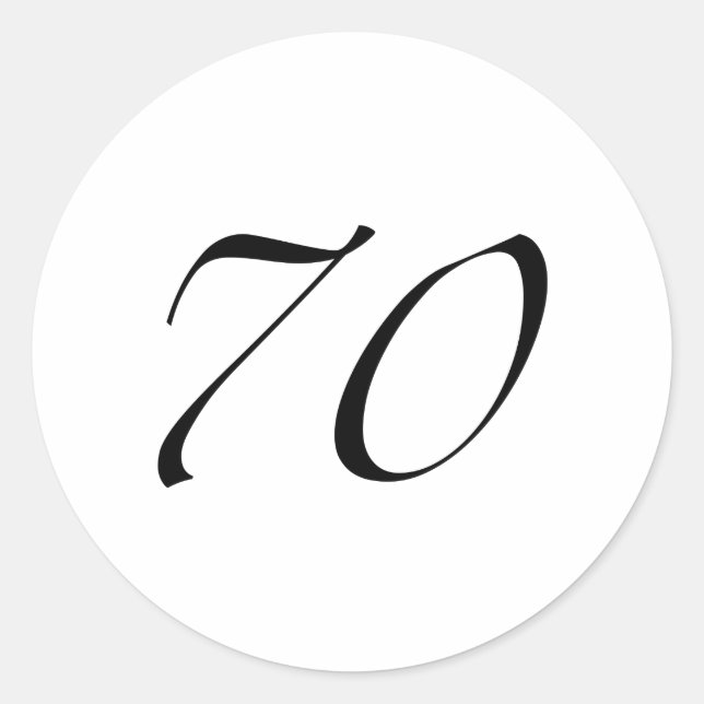 Adesivo Aniversário de 70 anos (Frente)