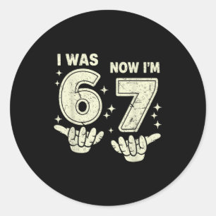 Adesivo aniversário de 7 anos era 6 7 seis sete 6 7 meme c