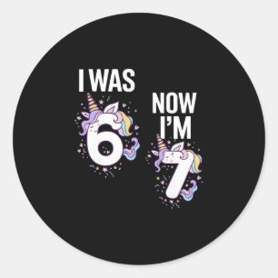 Adesivo Aniversário de 7 Anos Eu Era 6 Agora Sou 7 67 Piad