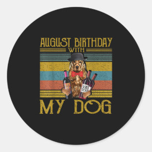 Adesivo Aniversário De Agosto Com O Meu Cachorro Irlandês