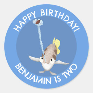 Adesivo Aniversário de animação personalizado de arcaísmo 