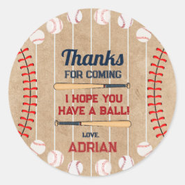 Adesivo Aniversário de beisebol