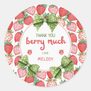 Adesivo Aniversário de Berry - Obrigada pelo primeiro mora